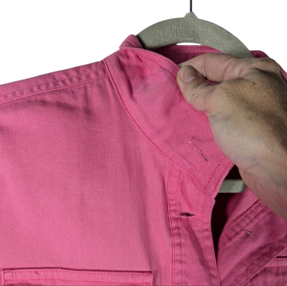 Express X Rocky Barnes Pink Safari Button Up Girlhoodcore Romper Jumpsuit XS - Picture 2 of 13